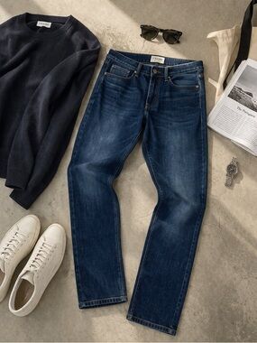 FRAME L’Homme Slim Jeans Medium Wash Stretch Denim 31x27 Minimal